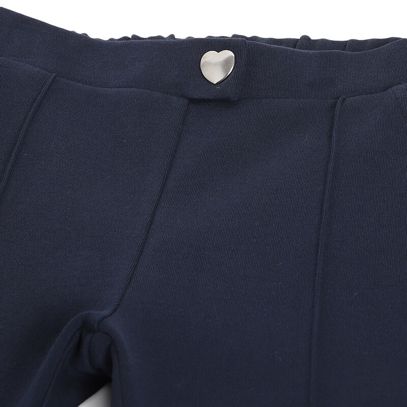 Girls Dark Blue Solid Long Trousers image number 2